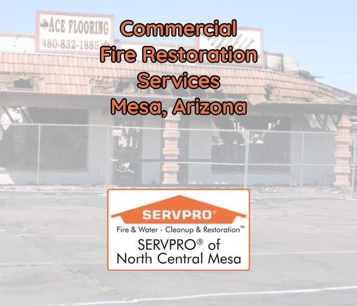 Fire damaged business in Mesa, AZ that has since been reconstructed