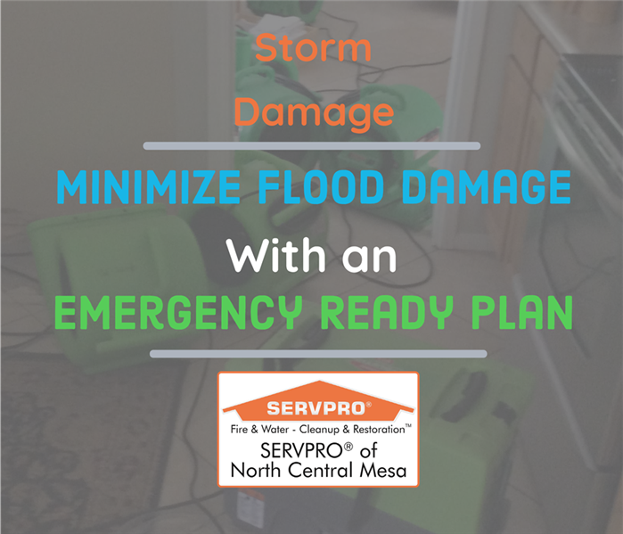 Minimize Flood Damage with an Emergency Ready Plan with water drying equipment in background